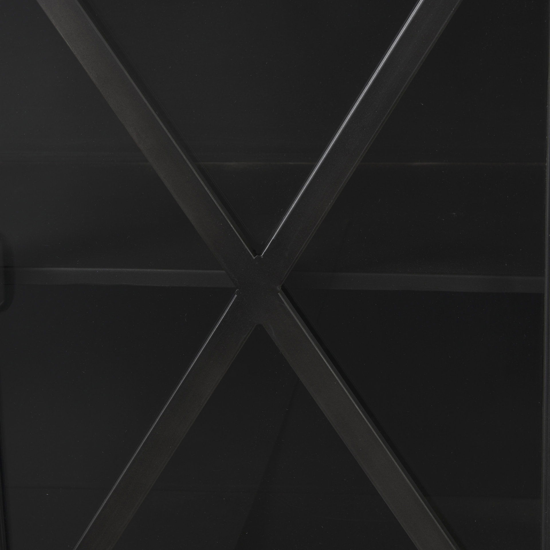 Poppy I 79x16 Black Metal With  Glass Door Sideboard, Sideboards & Buffet by Mercana, 79" length x 16" width x 33" height View 11