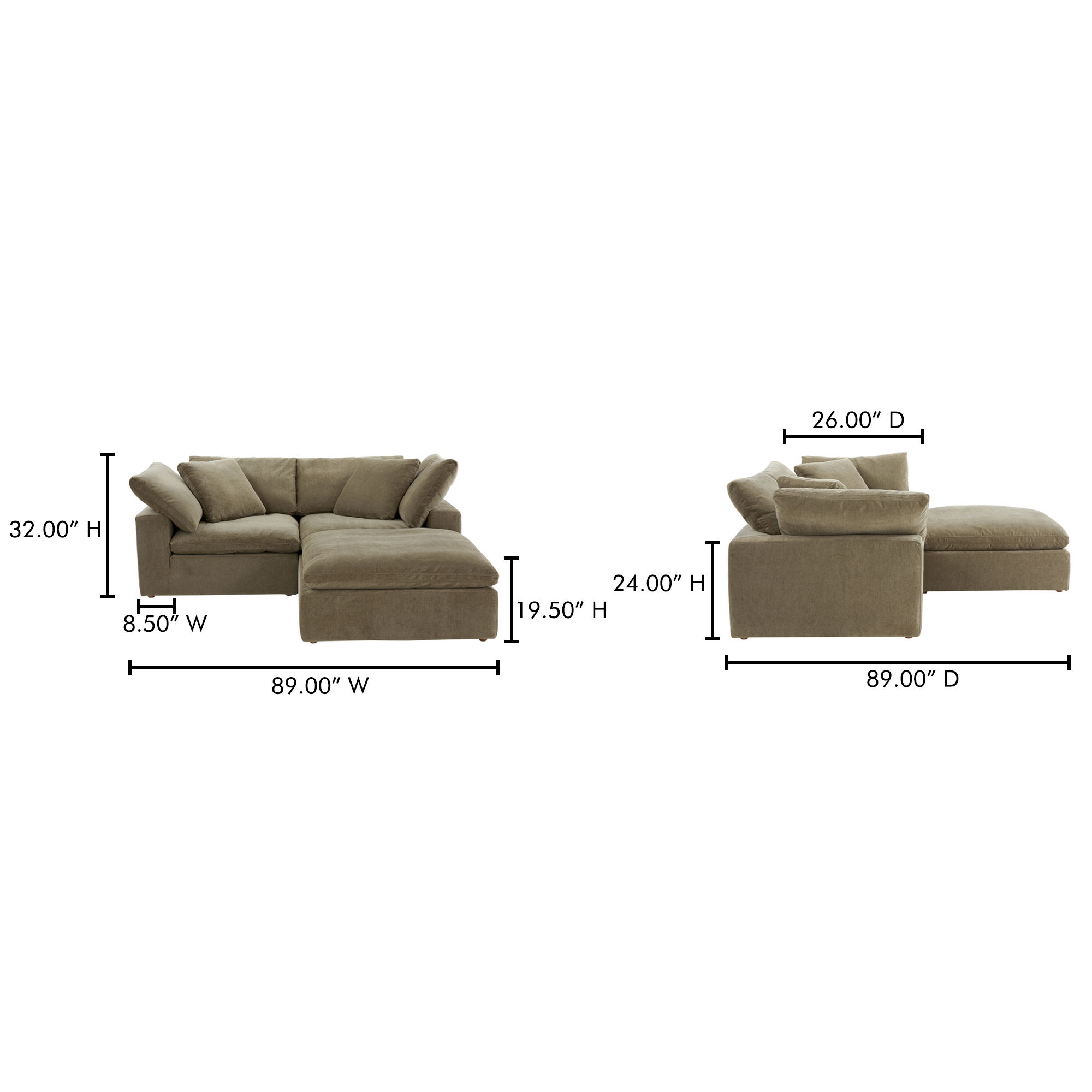 Clay Nook Modular Sectional Desert Sage large image 