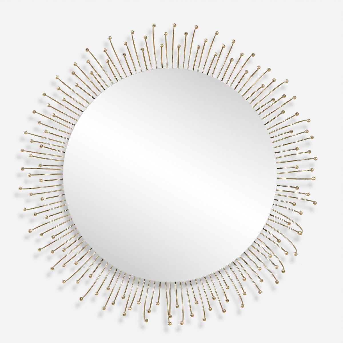 Aga Round Gold Mirror, by Uttermost, 31" width x 31" height x 5.5" depth View 1
