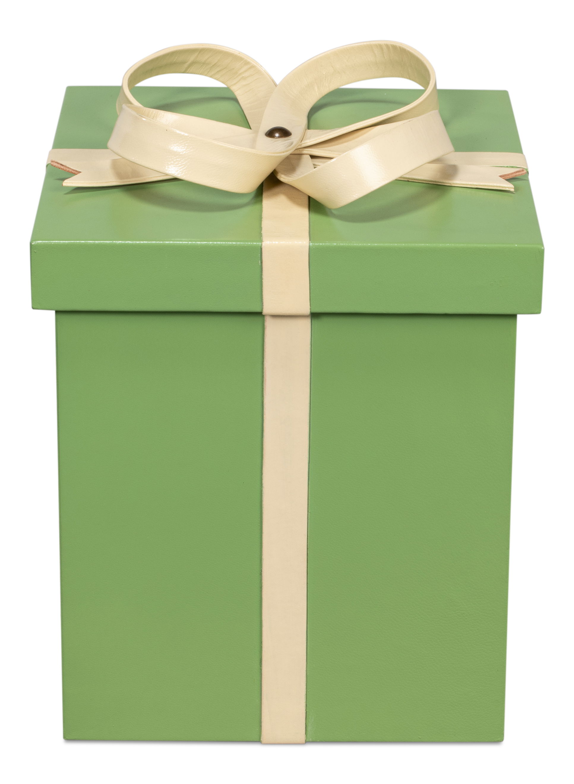 Ferrell Leather Holiday Boxes,S/3,Green, Decor by Sarreid, 8" length x 8" width x 9" height View 6