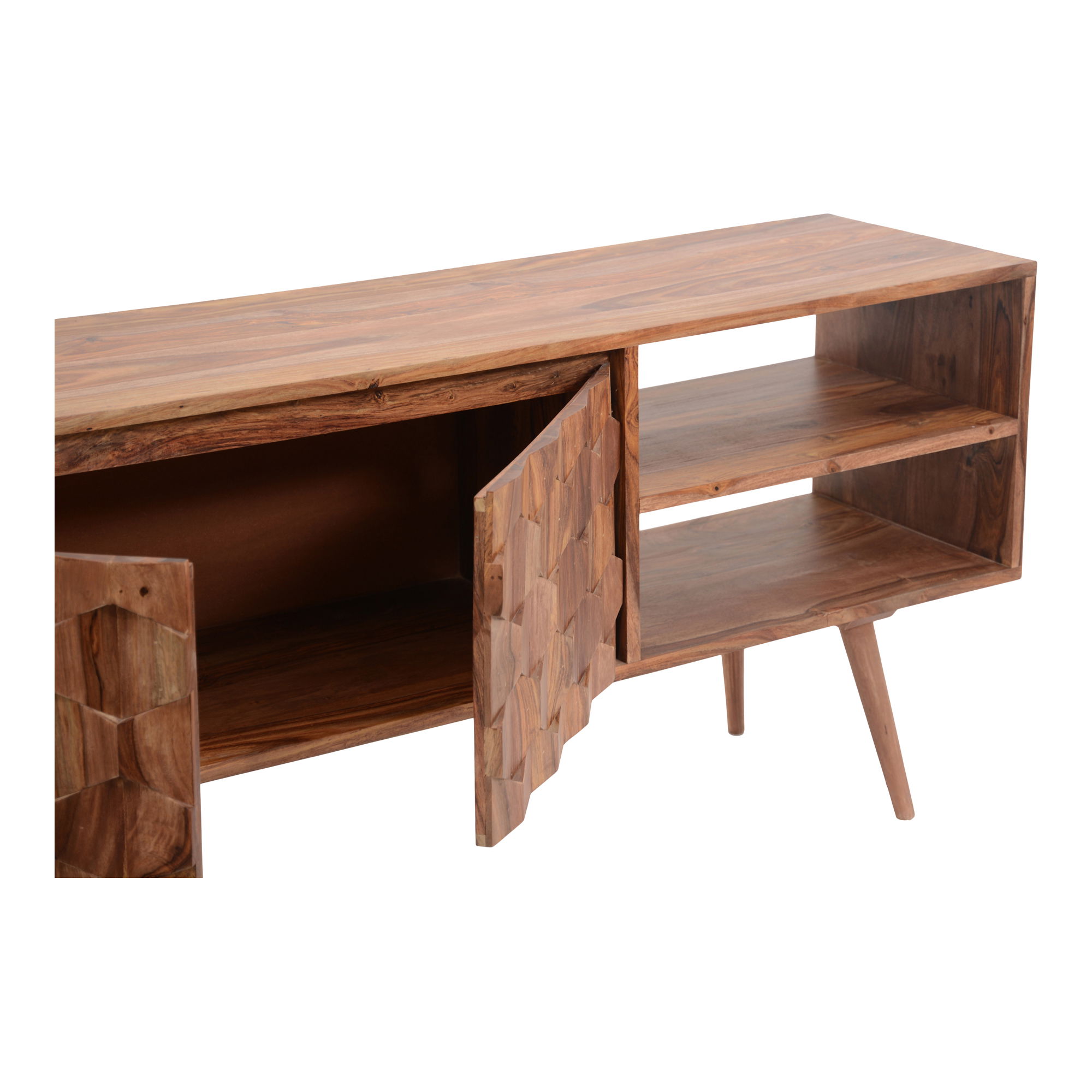 O2 Tv Cabinet Natural, Media Console by Moe's Home, 57" width x 24" height x 14" depth View 5