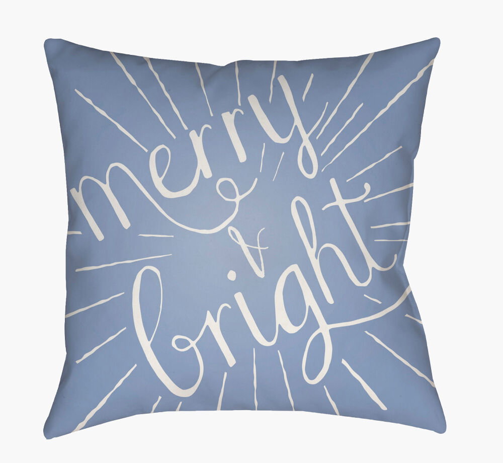 Merry and Bright Accent Pillow, Decorative Pillow by Surya, 18" length x 18" width