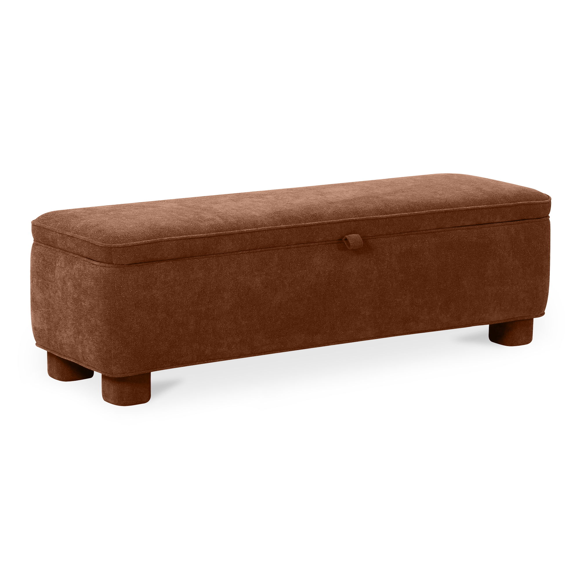 Ichigo Storage Bench Deep Orange, Benche by Moe's Home, 59" width x 18" height x 20" depth View 2