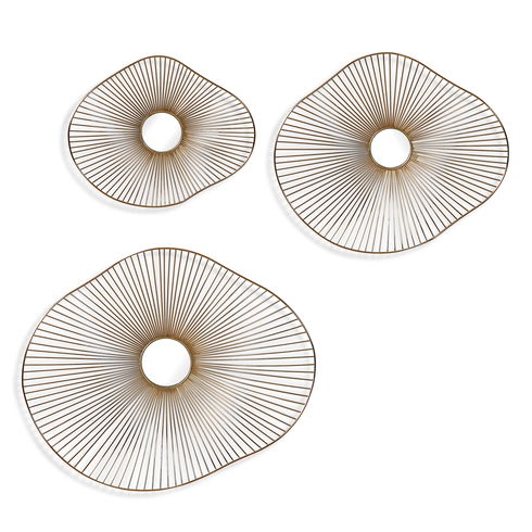 Avarie Gold Metal Wall Art Set/3