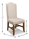 High Back Dining Chair, by Sarreid, 2'2" length x 1'9" width x 3'7" height thumbnail 15