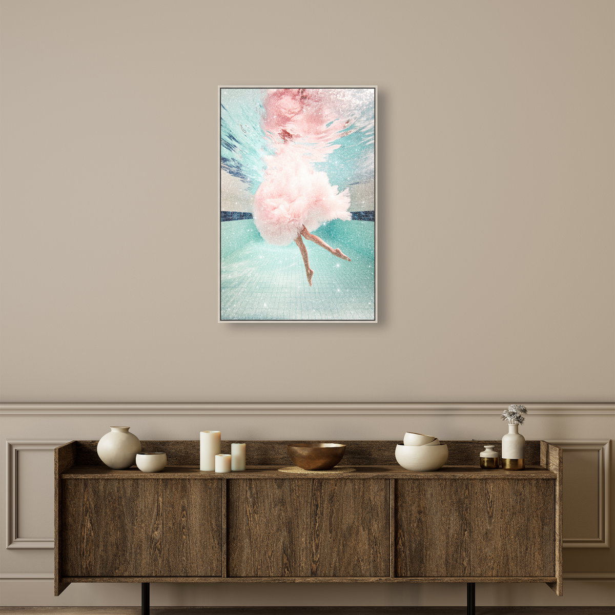 Aquatic Ballerina I (Diamond Dust), Art by Oliver Gal,  24x36 View 3