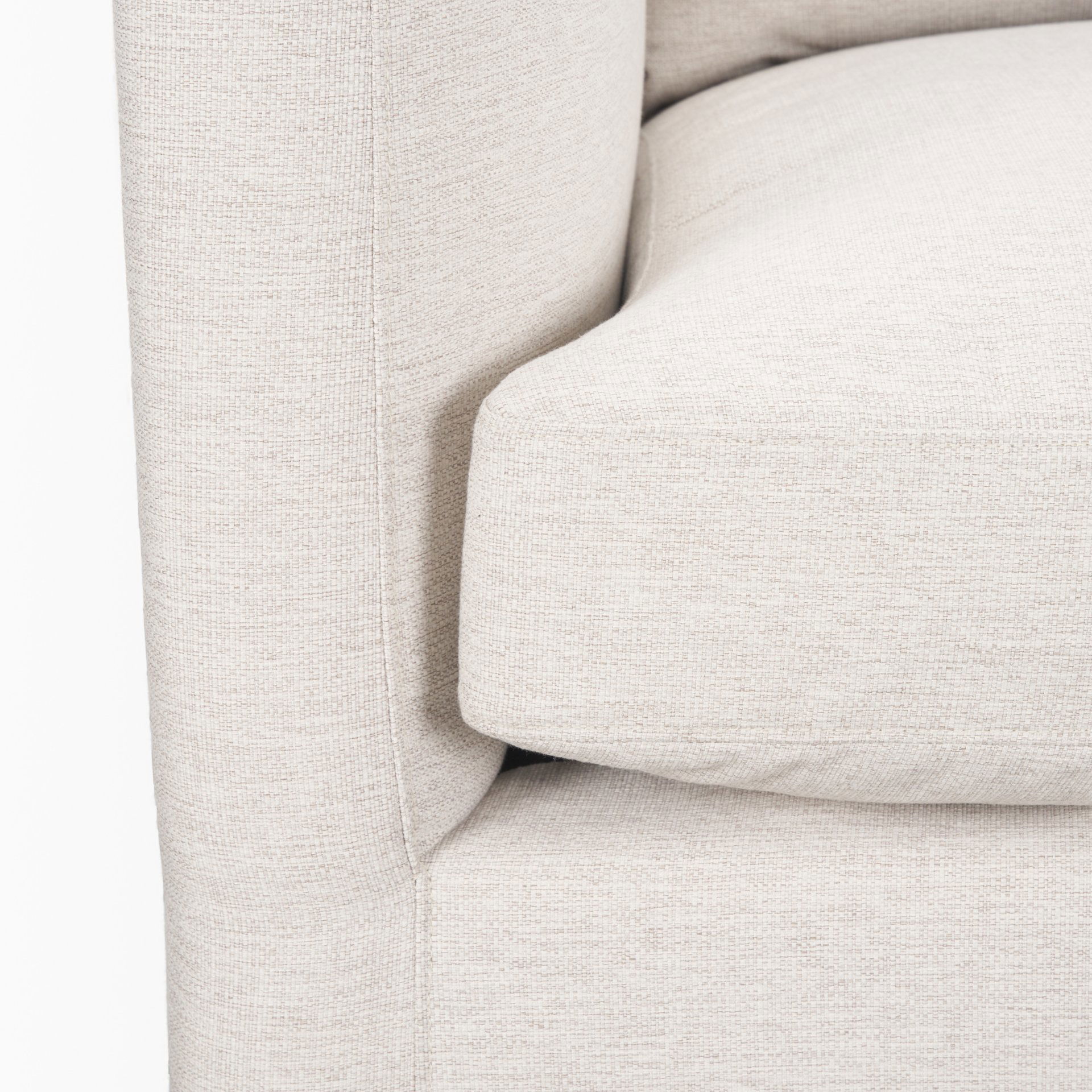 Halston 4 Piece (with 1 x Ottoman) Oatmeal Chaise Sofa Set large image 