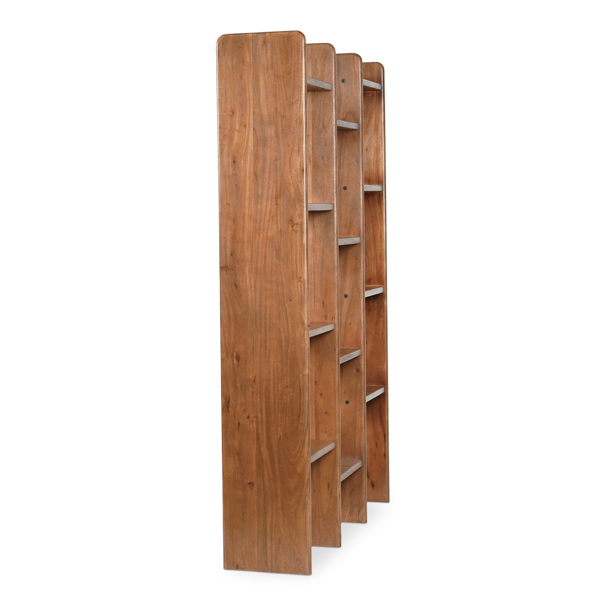 Orson Bookcase Brown, Shelving & Bookcase by Moe's Home, 43.31" width x 68.9" height x 11.81" depth View 3