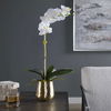 Cami Orchid With Brass Pot, Decorative by Uttermost, 14" width x 24" height x 8" depth thumbnail 2