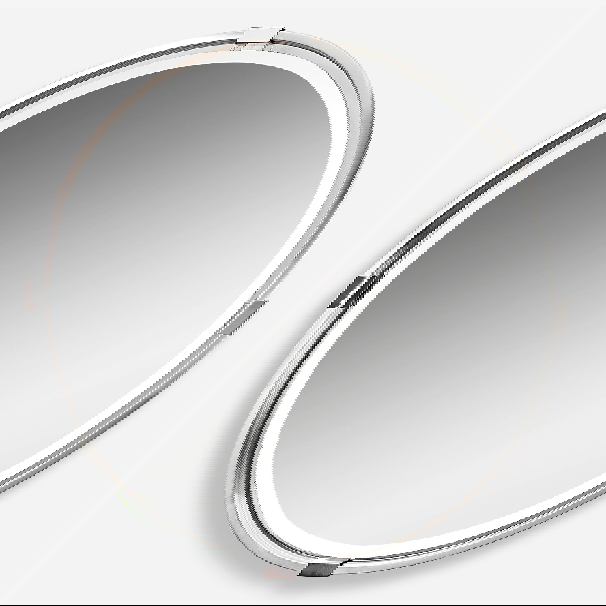 Tazlina Brushed Nickel Round Mirror, by Uttermost, 29.5" width x 29.5" height x 2" depth View 1