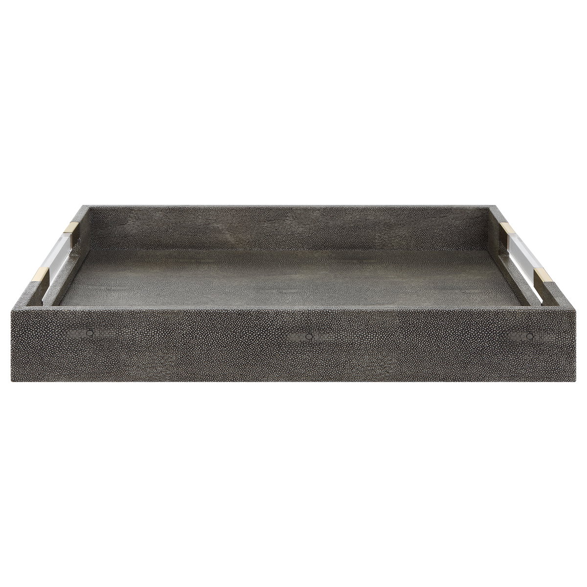 Wessex Gray Tray, Decorative by Uttermost, 19" width x 2.5" height x 14" depth View 1