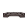 Thurlow U Shaped Modular Armless Sectional   espresso Brown Leather, Sectional Sofa by Moe's Home, 165.4" width x 33" height x 82.7" depth thumbnail 1