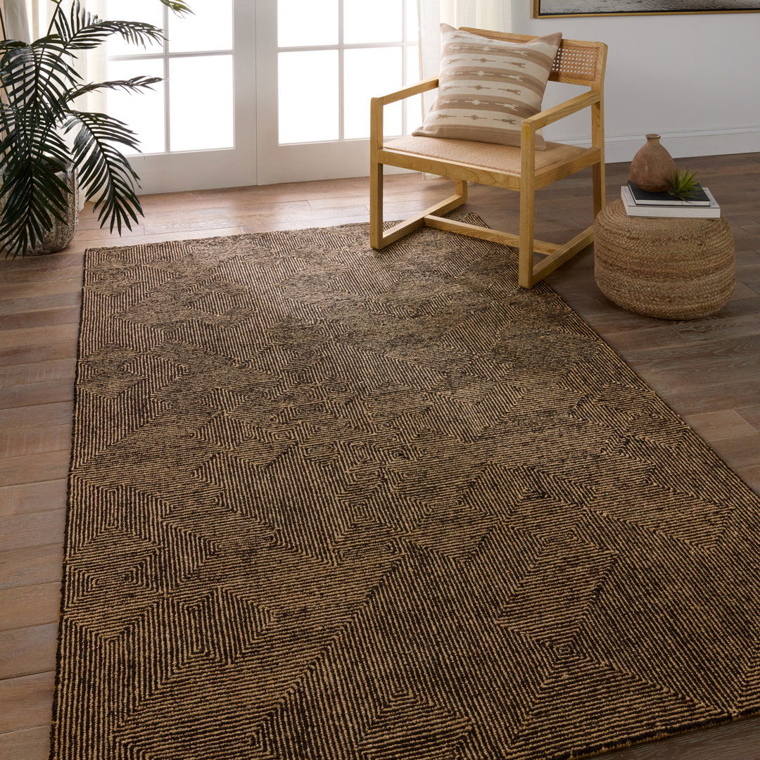 Quarion Handmade Geometric Tan/Black large image 