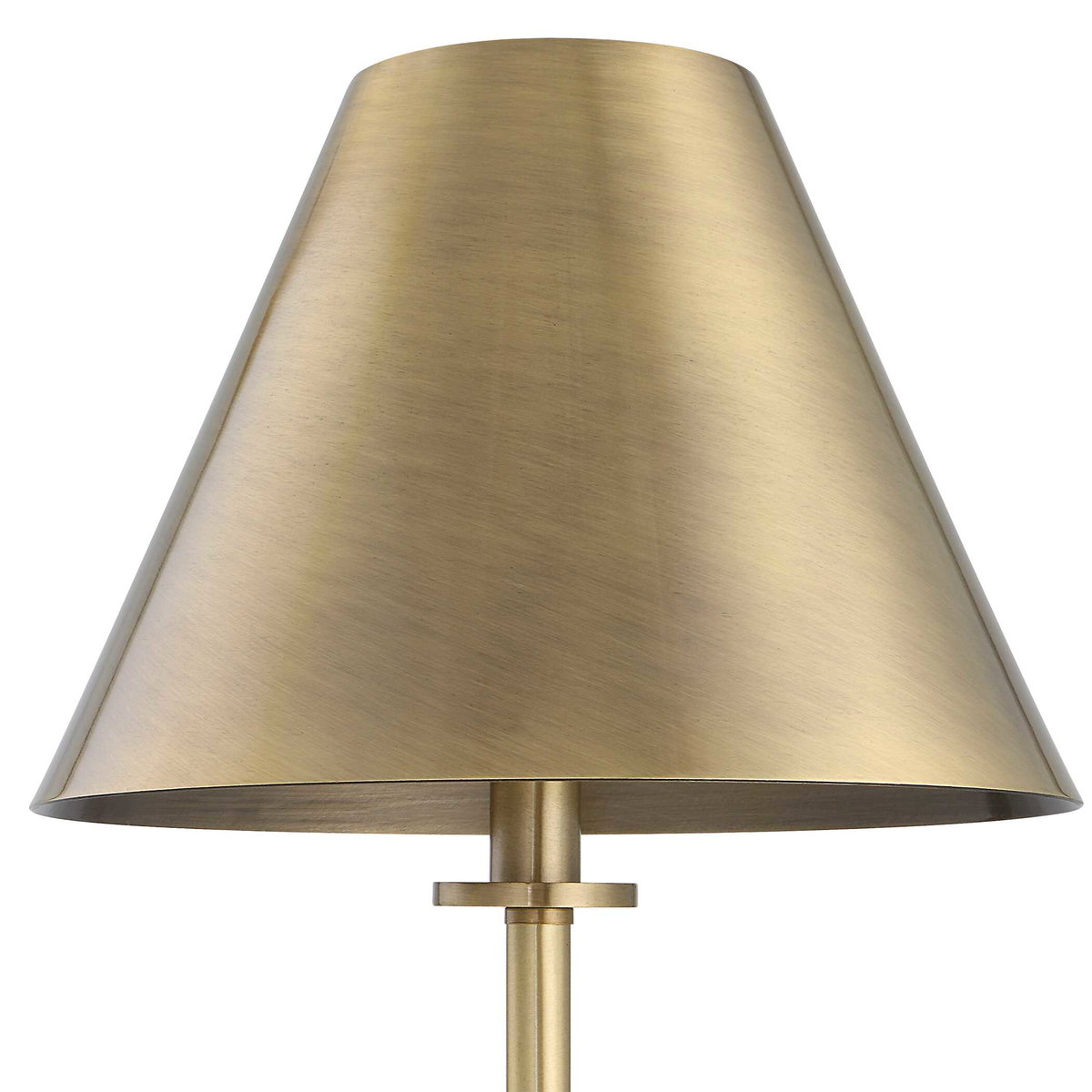 Pilot Brass Buffet Lamp, Floor Lamp by Uttermost, 10" width x 36.5" height x 10" depth View 6
