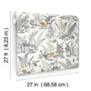 Mushroom Garden Toile Neutral & Gold Wallpaper thumbnail 6