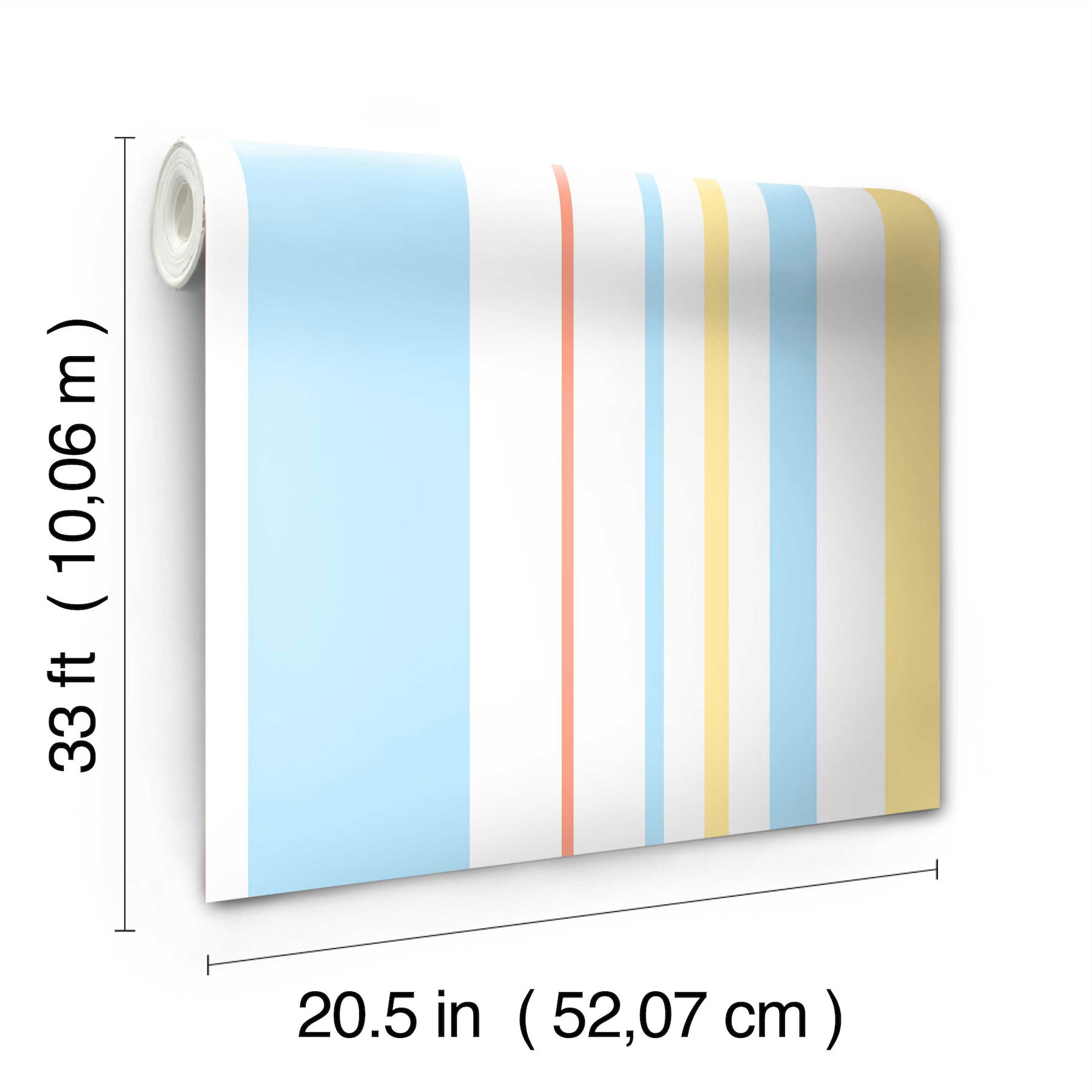 Disney & Pixar Toy Story 4 Owens Stripe Blue & Orange Wallpaper, by York Wall, 33' length x 1'8.5" width x 0.02" depth View 3
