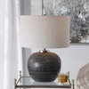 Mikkel Charcoal Table Lamp, by Uttermost, 1'4" width x 1'9.75" height x 1'4" depth thumbnail 2