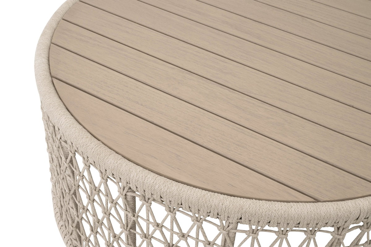 Knit Outdoor Round Coffee Table, by Essentials for Living, 36" width x 16" height x 36" depth View 4