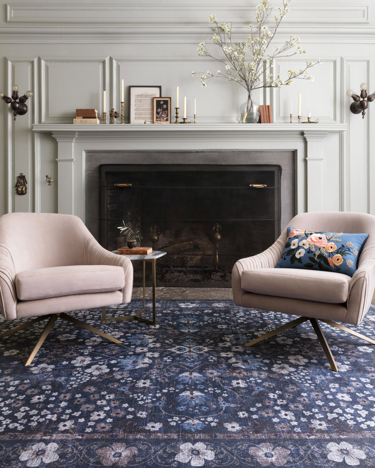 Rifle Paper Co. x Loloi Palais Rug, 2'6" length x 7'6" width View 2