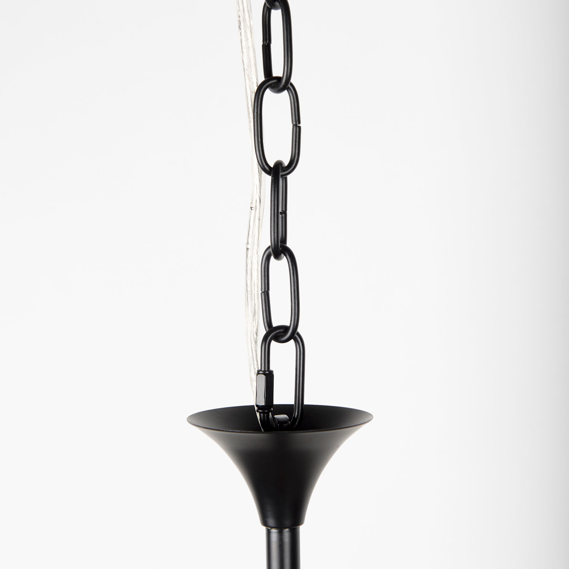 Gabriel Large Matte Black Chandelier, by Mercana, 47.25" length x 47.25" width x 59.05" height View 6