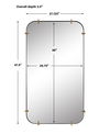 Pali Industrial Iron Mirror, by Uttermost, 27.12" width x 47.5" height x 2.5" depth thumbnail 3