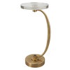 Waveney Brass Drink Table, Side & End Table by Uttermost, 11.5" width x 24" height x 11.5" depth thumbnail 1