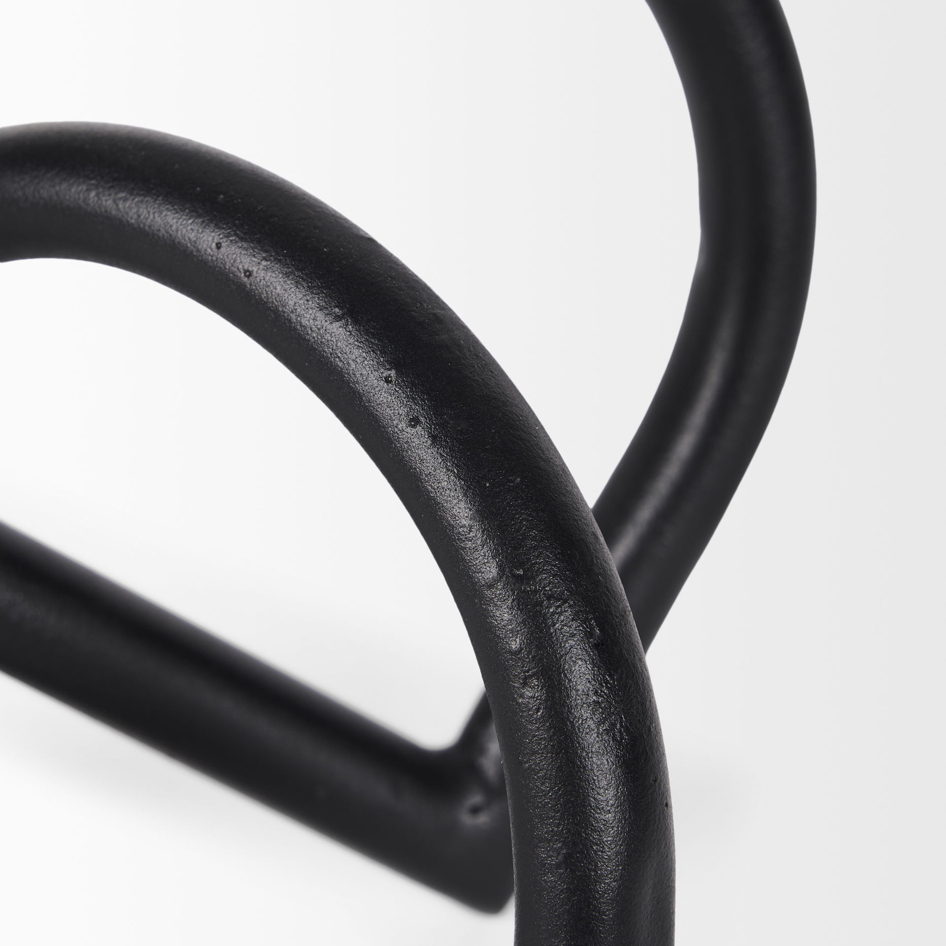 Locke Large Matte Black Metal Decorative Object, by Mercana, 5.91" length x 5.91" width x 6.1" height View 7