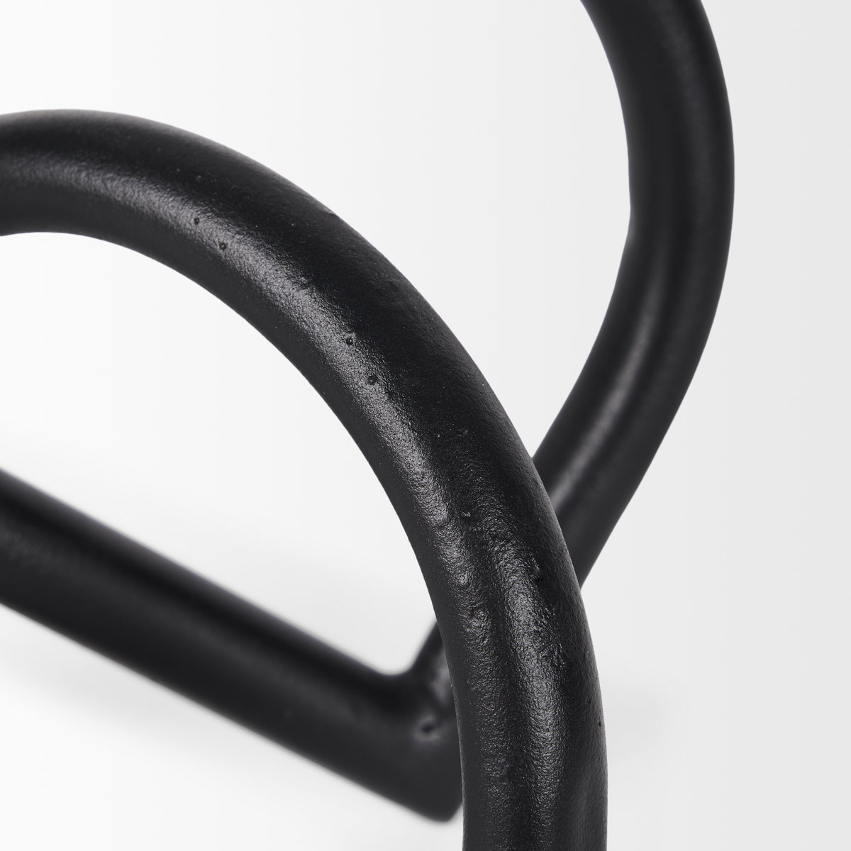 Locke Large Matte Black Metal Decorative Object, by Mercana, 5.91" length x 5.91" width x 6.1" height View 7