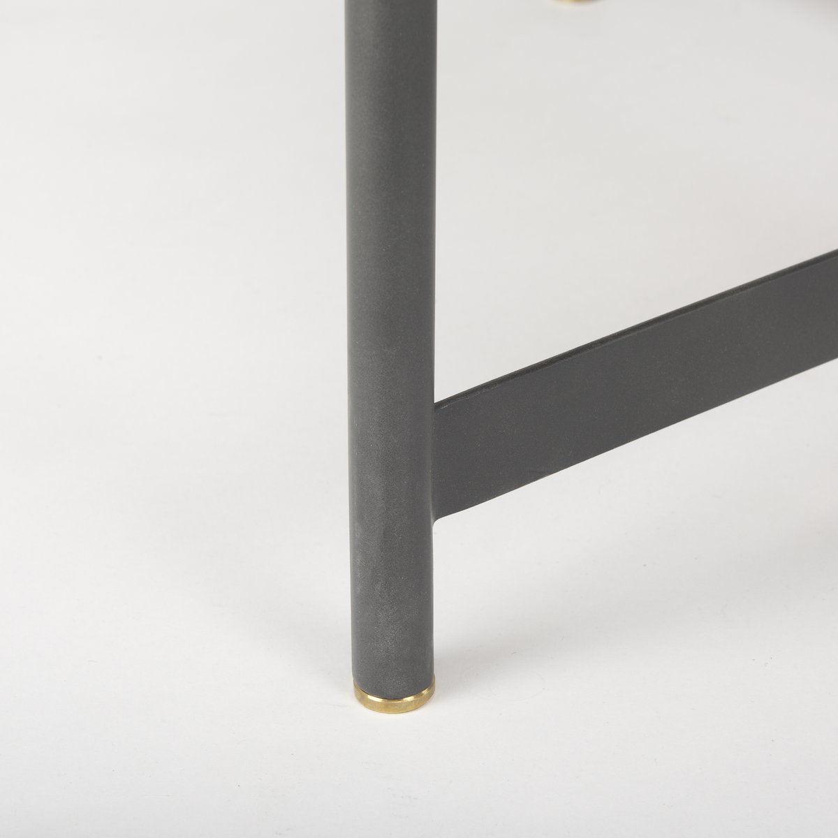 Marquisa 34.25' Round Small Brown Wood with Black Metal Coffee Table, by Mercana, 34.25" length x 34.25" width x 16.5" height View 9