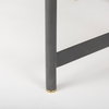 Marquisa 34.25' Round Small Brown Wood with Black Metal Coffee Table, by Mercana, 34.25" length x 34.25" width x 16.5" height thumbnail 11