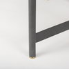 Marquisa 34.25' Round Small Brown Wood with Black Metal Coffee Table, by Mercana, 34.25" length x 34.25" width x 16.5" height thumbnail 9