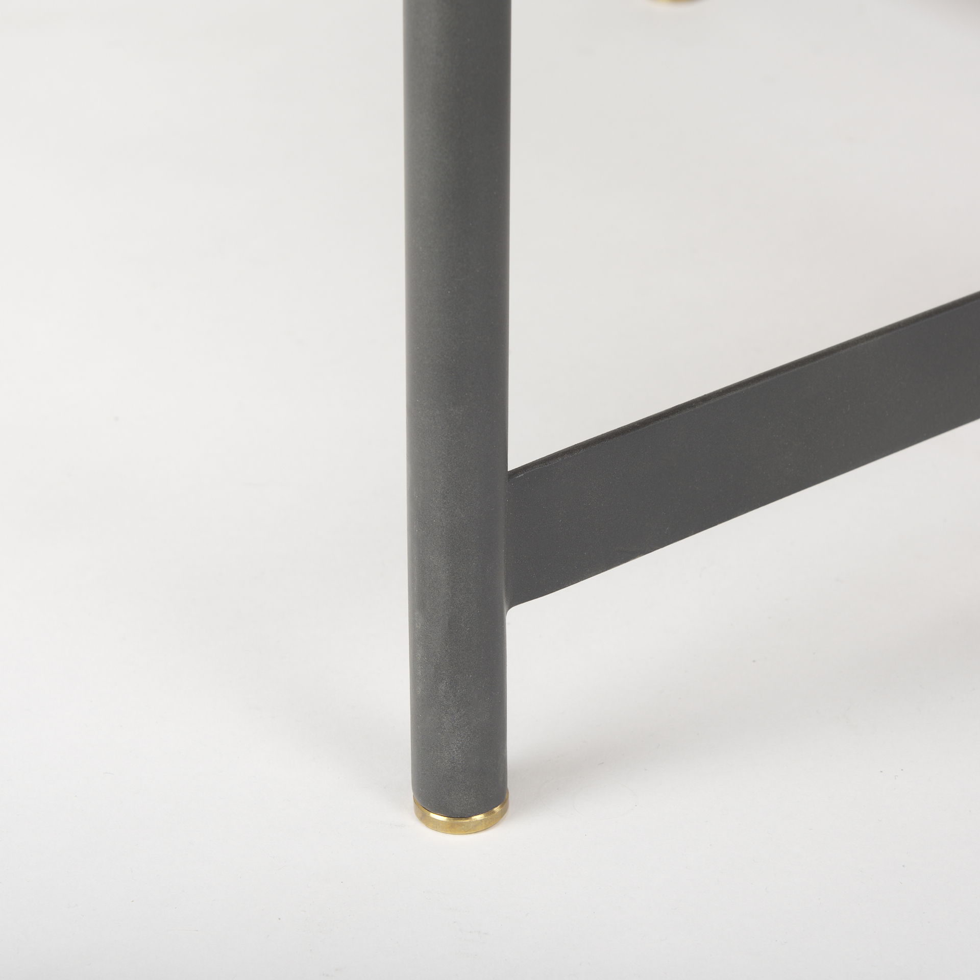 Marquisa 34.25L x 34.25W x 16.5H Small Brown Wood with Black Metal Coffee Table, by Mercana, 34.25" length x 34.25" width x 16.5" height View 9