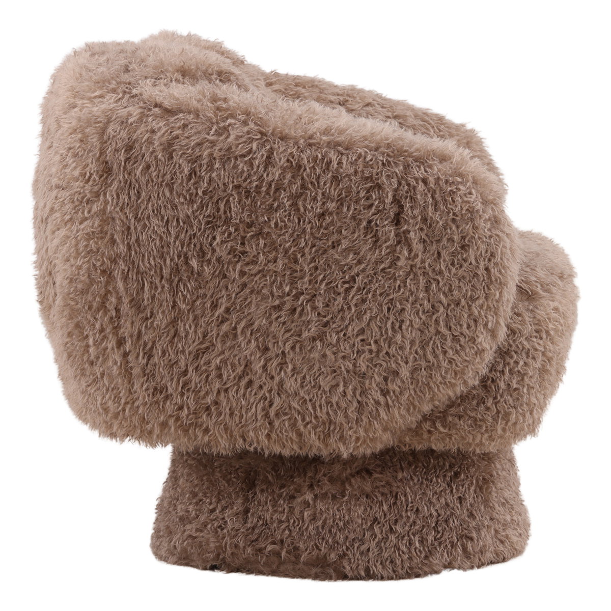 Mariam Swivel Chair Taupe, Accent Chair by Dovetail, 29.53" width x 30.12" height x 30.71" depth View 3