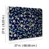 Jasmine Blue Metallic Wallpaper thumbnail 6