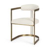 Hollyfield II Cream Fabric Seat with Gold Iron Frame Dining Chair thumbnail 0