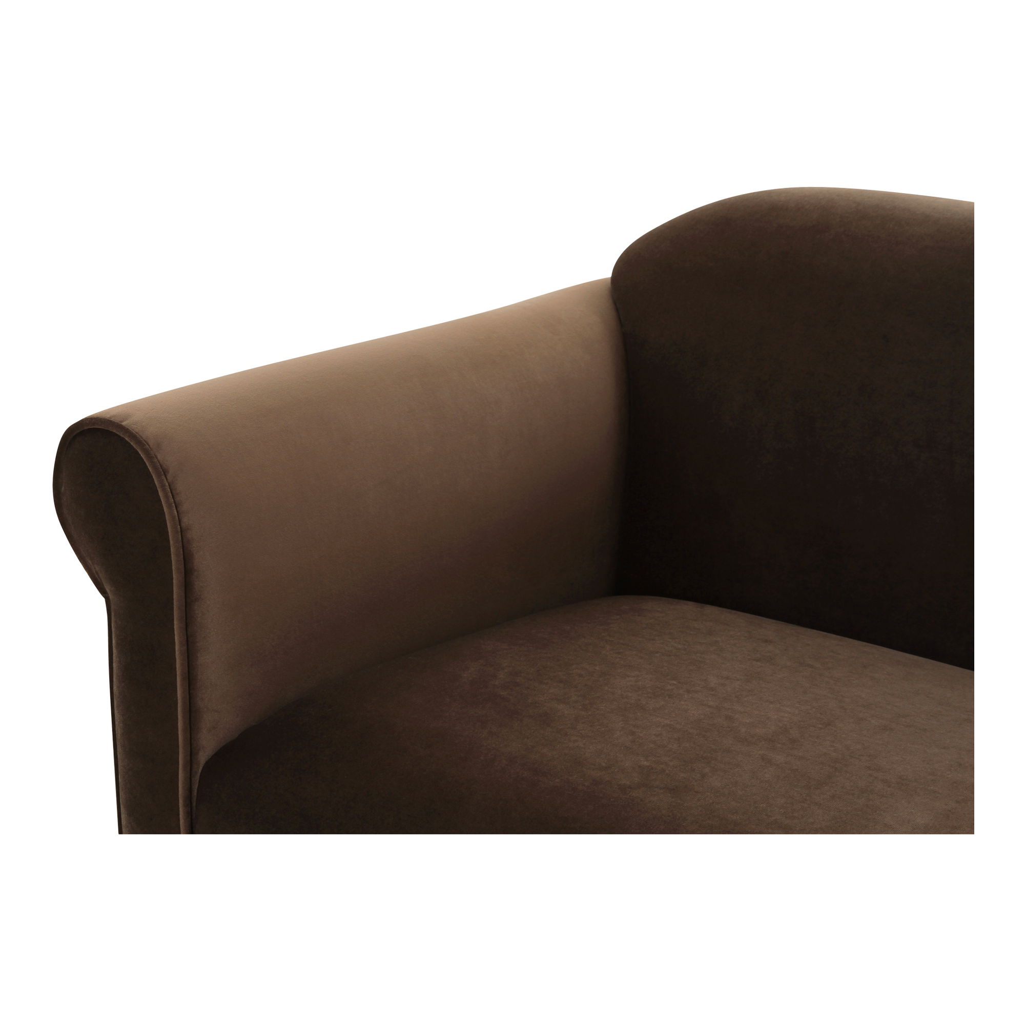Harmony Accent Chair Dark Brown Faux Mohair large image 