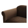 Harmony Accent Chair Dark Brown Faux Mohair thumbnail 5
