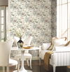 Midsummer Floral Beige & Green Wallpaper, by York Wall, 27' length x 2'3" width x 0.02" depth thumbnail 3