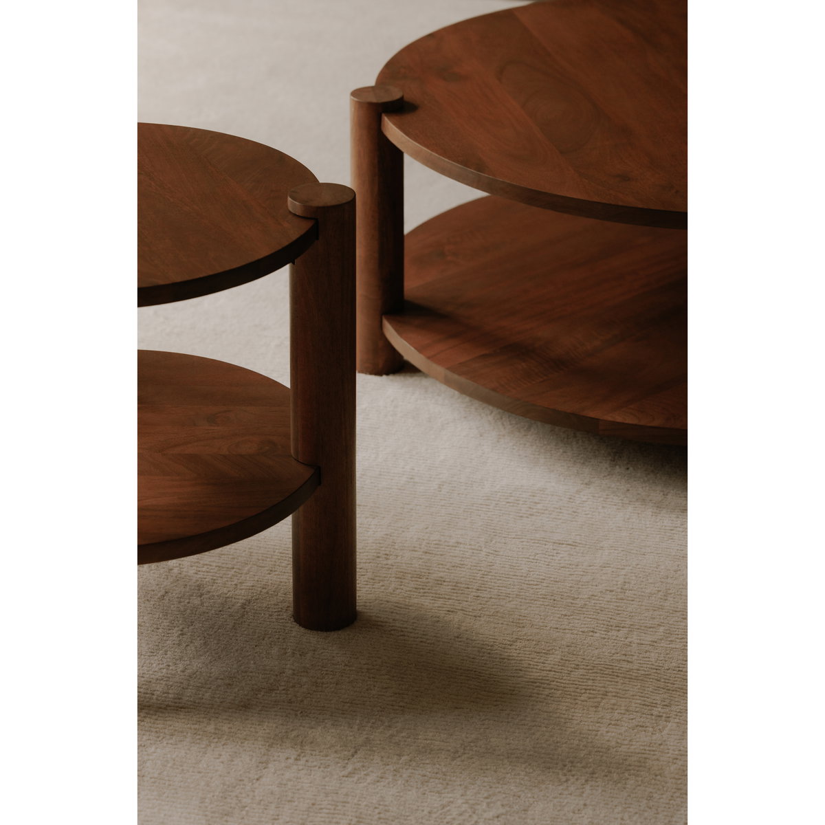 Olsen Accent Table Vintage Brown, Side & End Table by Moe's Home, 21" width x 21" height x 22.5" depth View 7