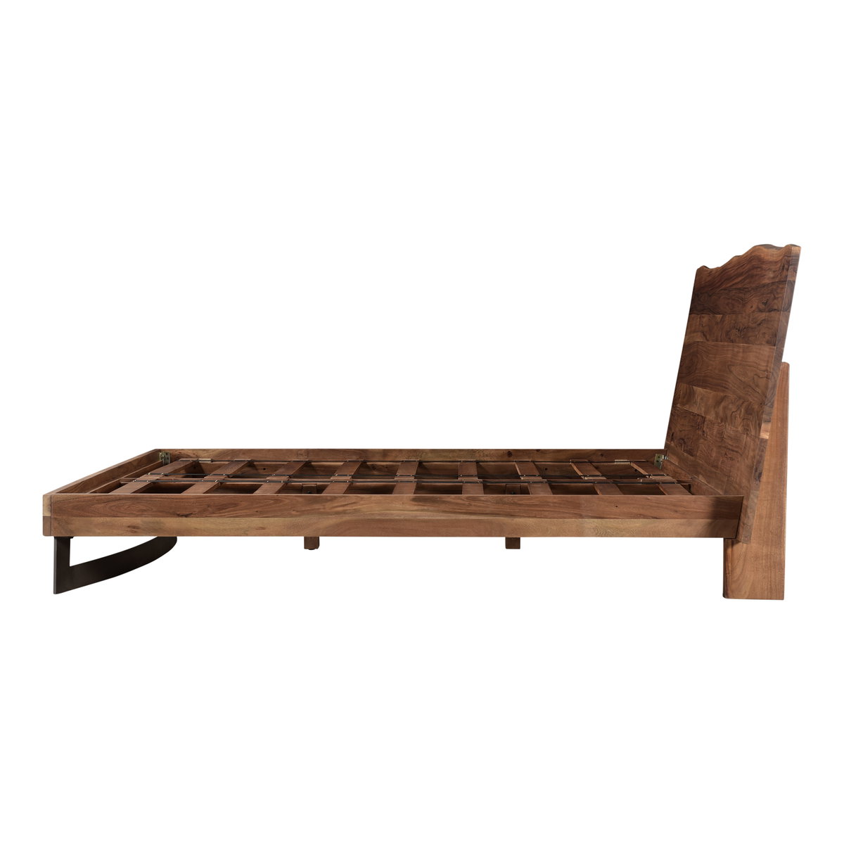 Bent King Size Bed Brown, by Moe's Home, 87" width x 42" height x 89" depth View 5