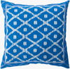 Indigo Blues Accent Pillow, Decorative Pillow by Surya, 18" length x 18" width thumbnail