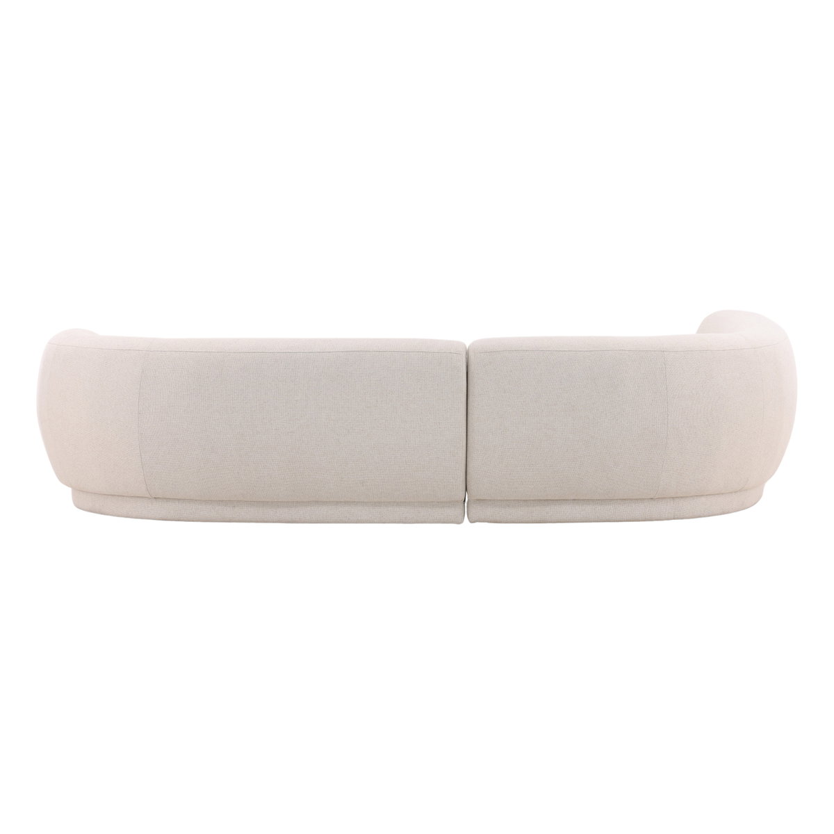 Lake Chaise Sectional Cream Performance LAF, Sectional Sofa by Dovetail, 127.87" width x 29.38" height x 95" depth View 4