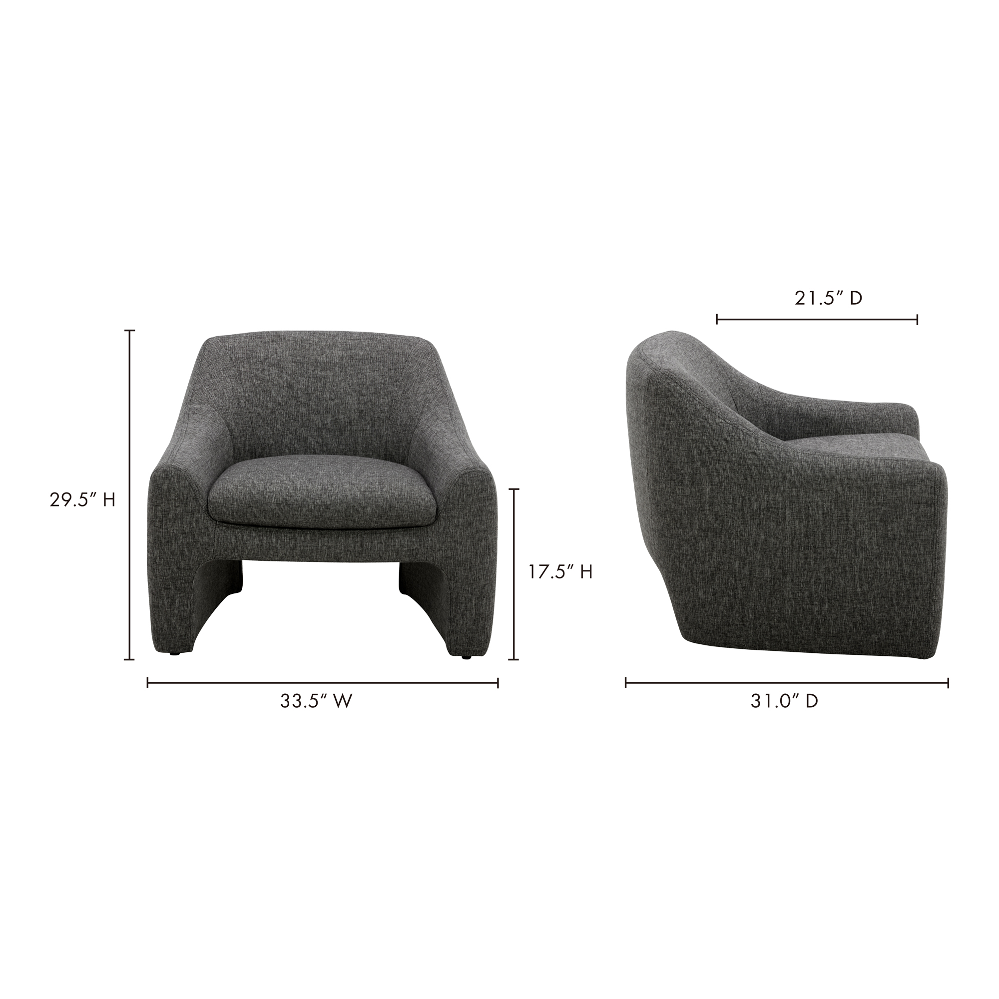 Kenzie Accent Chair Shadowed Grey large image 