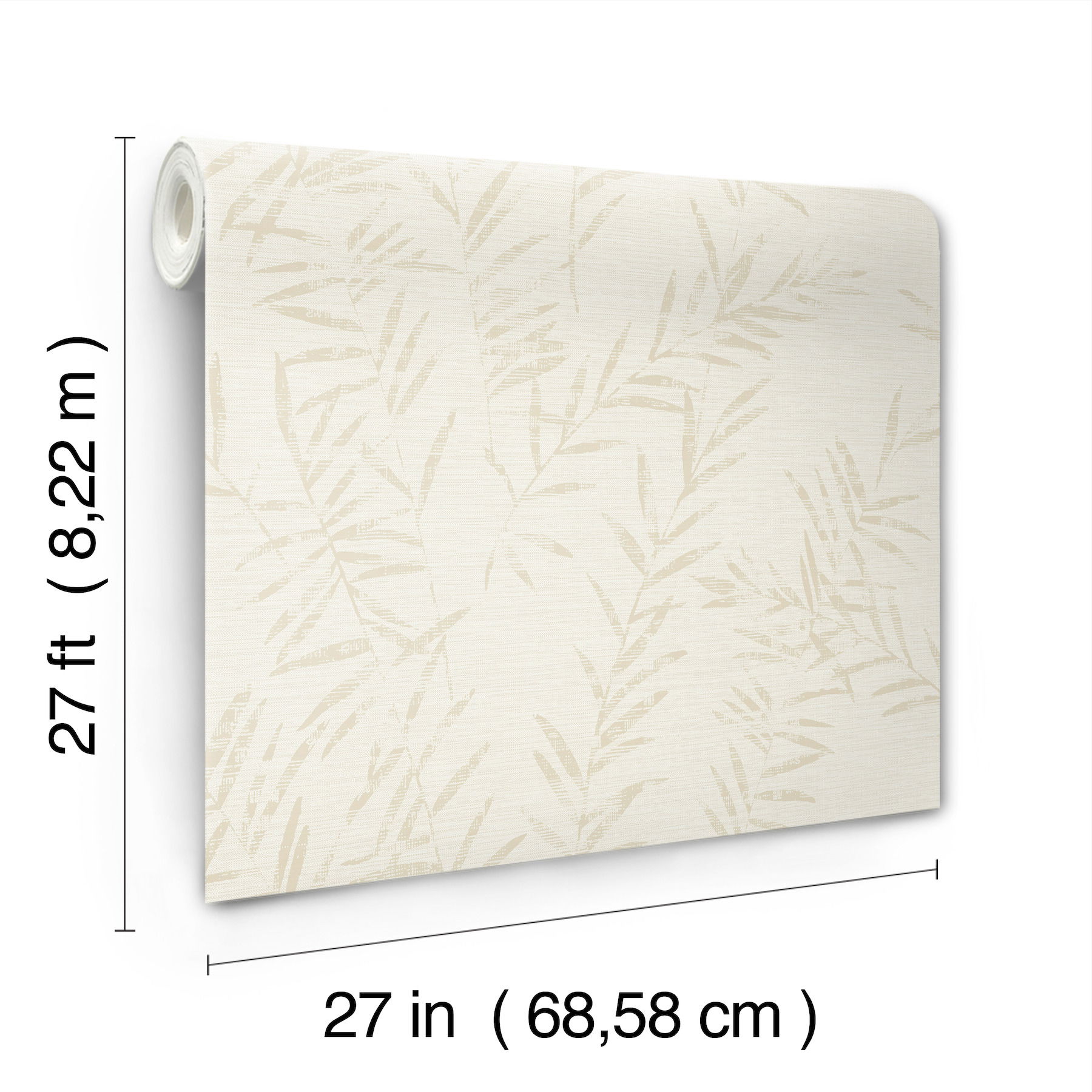 Allerton Bamboo Alabaster Wallpaper large image 