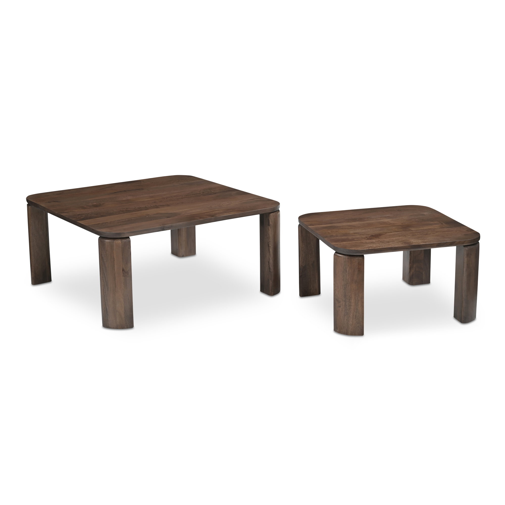Bailey Nesting Coffee Table Deep Brown, by Moe's Home, 35" width x 16" height x 35" depth View 1