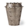 Elio  9.1H Small Champagne Metal with Studs Vase thumbnail 0