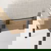 Colburne Cream Fabric with Brown Wood Bench thumbnail 9
