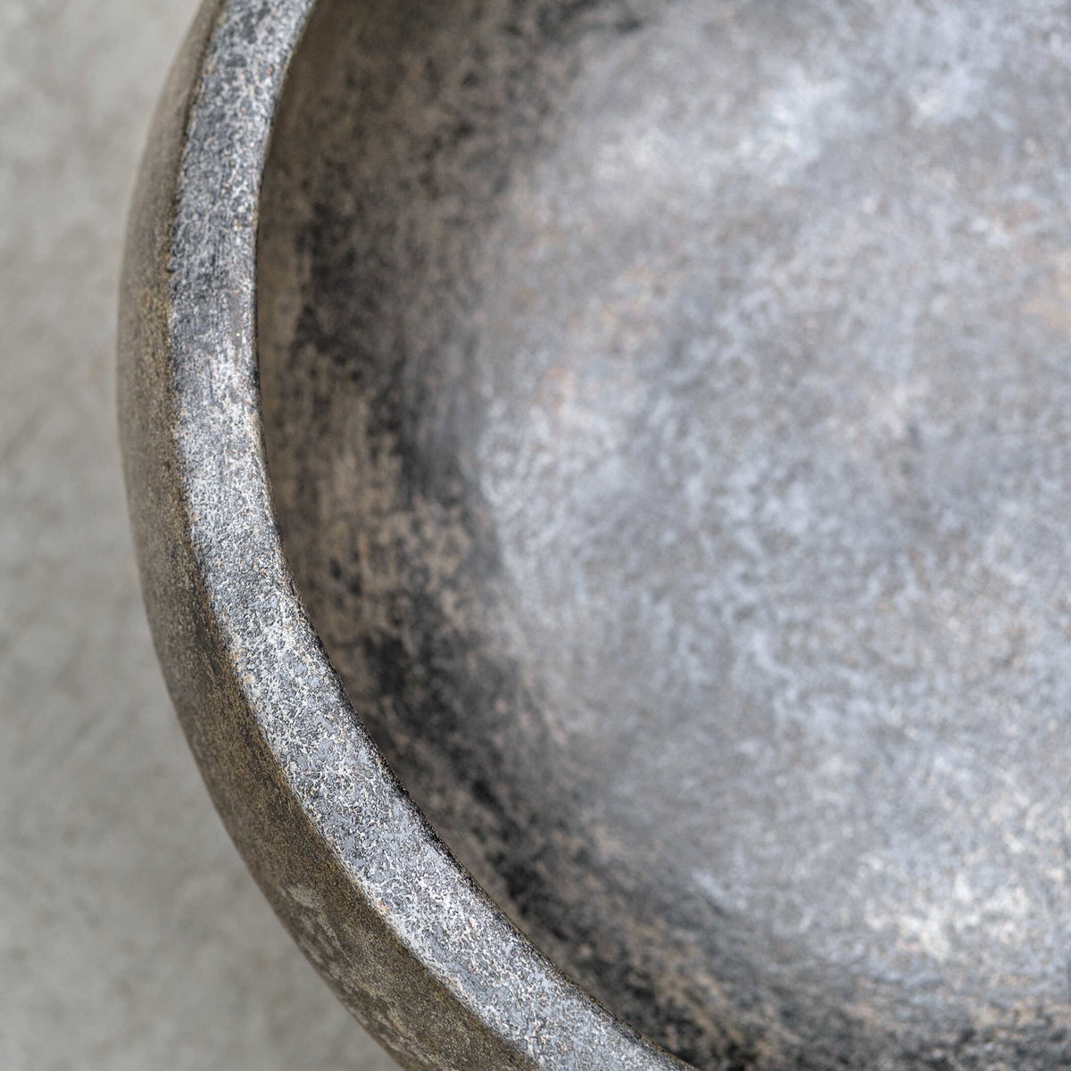 Brixton Aged Black Bowl, Decorative Tray by Uttermost, 14" width x 7" height x 14" depth View 3
