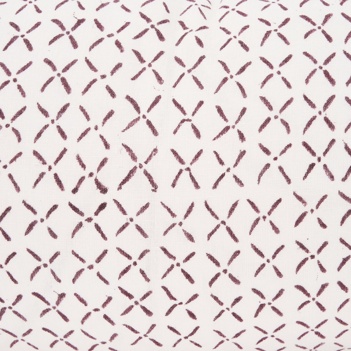 Jayden 14x26 Cream with Merlot Print Linen Lumbar Pillow Cover, Decorative Pillow by Mercana, 14" length x 26" width x 0.2" height View 7