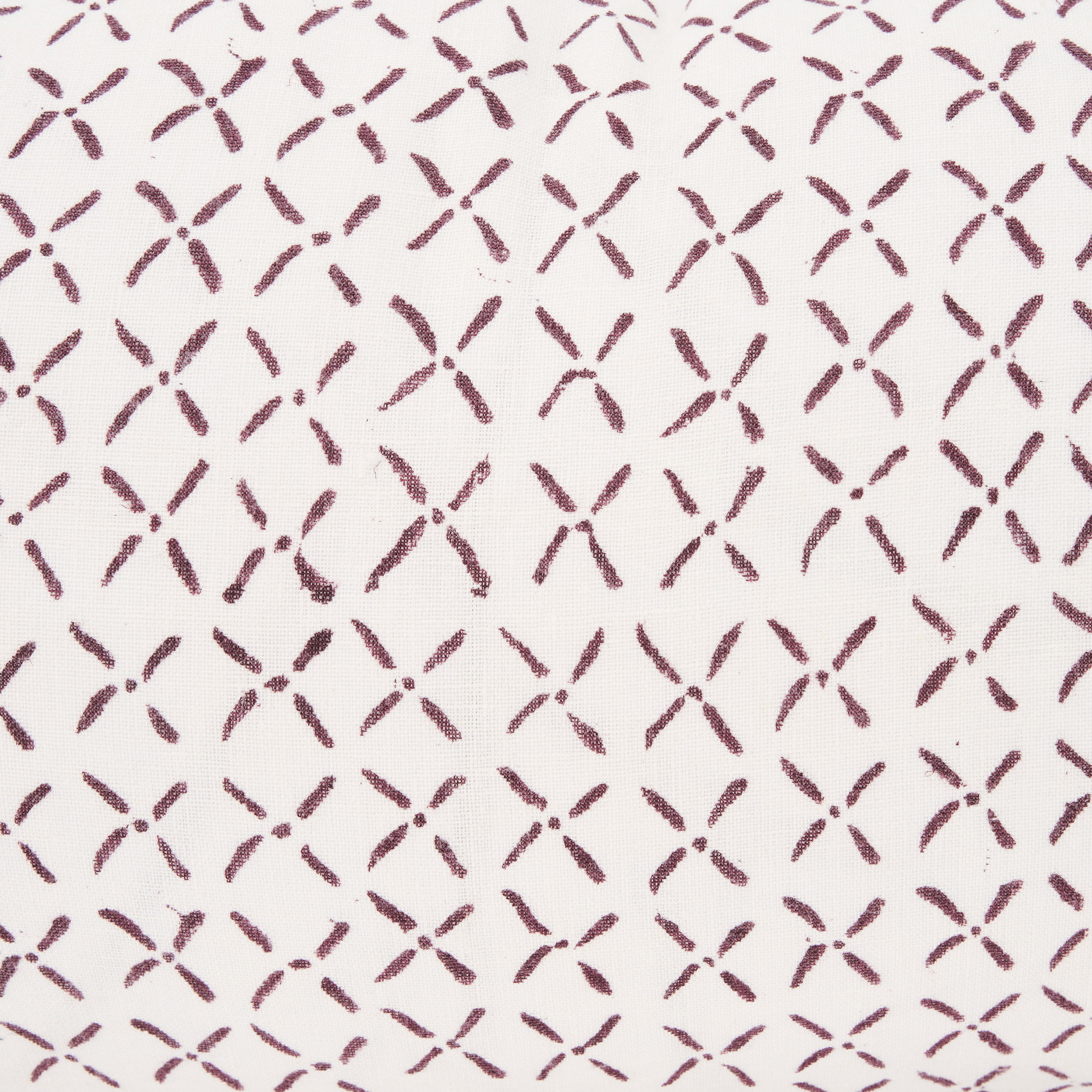 Jayden Cream with Merlot Print Linen Lumbar Decorative Pillow Cover large image 